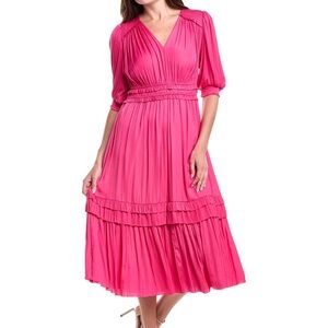 T Tahari Fuchsia Midi Dress